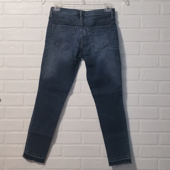 Mossimo Denim Mid-Rise Jegging Crop Distressed Skinny Jeans Size 0/25 #0098 - Picture 7 of 11
